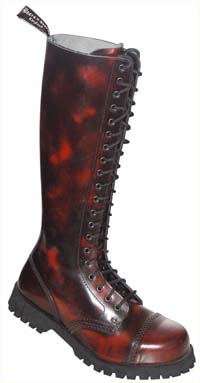 Schuhwerk / Boots & Braces 20 Loch, burgund - UK09 / D43
